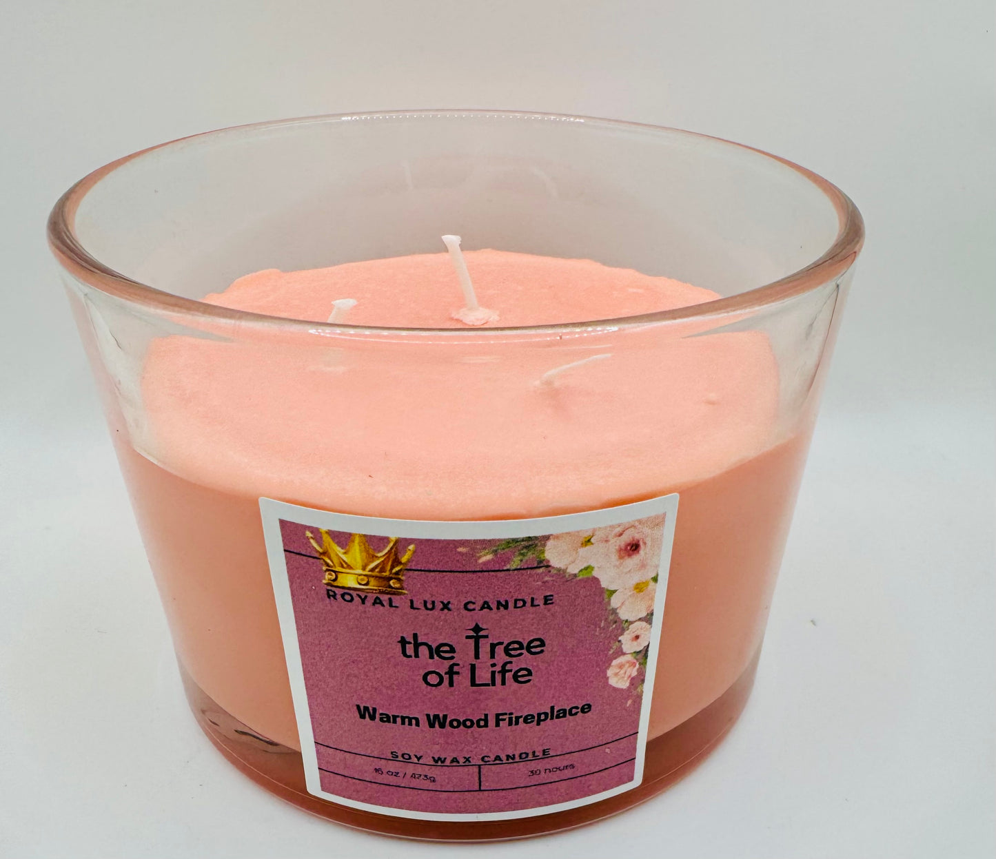 Warm cozy Wood Fireplace 18 oz Candle